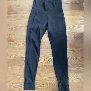 Lululemon Black High-Waisted Leggings with mess detailing